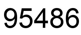 Number 95486 black image