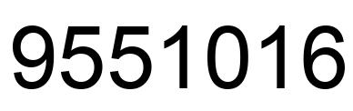 Number 9551016 black image
