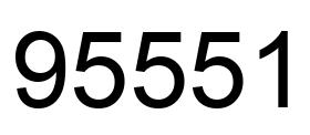 Number 95551 black image