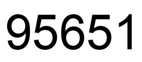 Number 95651 black image