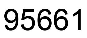 Número 95661 imagen negro