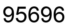Número 95696 imagen negro