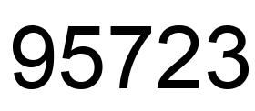 Number 95723 black image