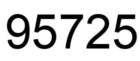 Number 95725 black image