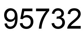 Number 95732 black image
