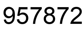Number 957872 black image