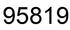 Número 95819 imagen negro
