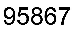 Número 95867 imagen negro