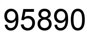 Number 95890 black image