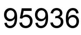 Number 95936 black image