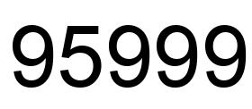 Número 95999 imagen negro