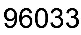 Número 96033 imagen negro
