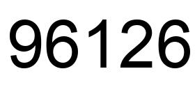 Número 96126 imagen negro