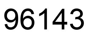 Número 96143 imagen negro