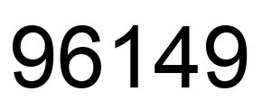 Número 96149 imagen negro