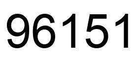 Número 96151 imagen negro