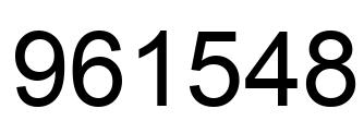 Number 961548 black image