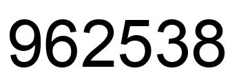 Número 962538 imagen negro