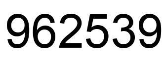 Número 962539 imagen negro