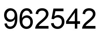 Número 962542 imagen negro