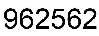 Número 962562 imagen negro