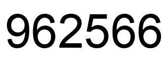 Number 962566 black image
