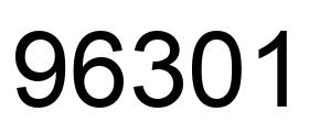 Número 96301 imagen negro