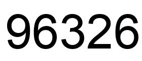 Número 96326 imagen negro