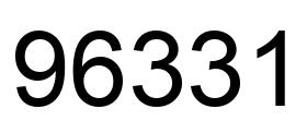 Número 96331 imagen negro