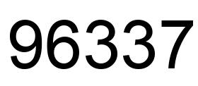 Number 96337 black image