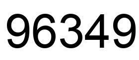 Number 96349 black image
