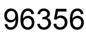 Number 96356 black image