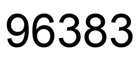 Number 96383 black image