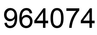 Number 964074 black image