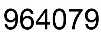 Número 964079 imagen negro