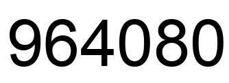 Number 964080 black image