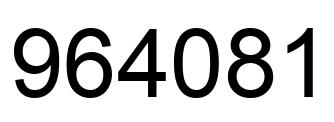 Número 964081 imagen negro