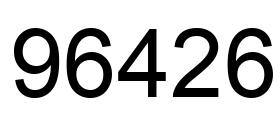 Número 96426 imagen negro