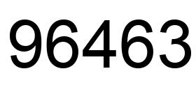 Number 96463 black image