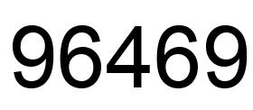 Number 96469 black image