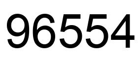 Number 96554 black image