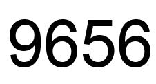 Number 9656 black image