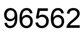 Number 96562 black image