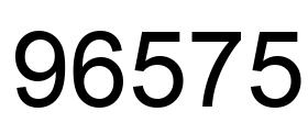 Número 96575 imagen negro