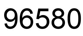 Número 96580 imagen negro