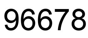 Number 96678 black image