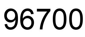 Número 96700 imagen negro