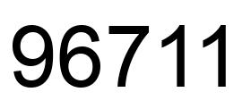 Number 96711 black image