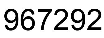 Número 967292 imagen negro