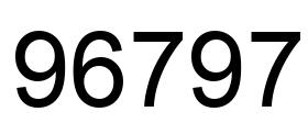 Number 96797 black image
